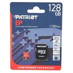 Patriot 128GB microSDXC karta, UHS-U U3 V30 A1, 100R/80W + adaptér