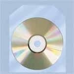 Polypropylenová obálka pro 1 CD/DVD, 100ks, průhledná