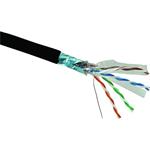 Solarix kabel FTP CAT5e drát,  venkovní, 1m, PE,  SXKD-5E-FTP-PE 