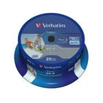 Verbatim BD-R Wide Printable, 25GB, 6x, 25ks, spindle