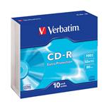 Verbatim CD-R Extra Protection, 700MB, 52x, 10ks, slim case