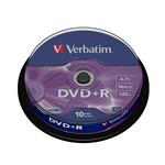 Verbatim DVD+R Matt Silver, 4.7GB, 16x, 10ks, spindle