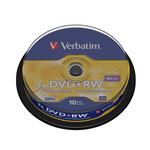 Verbatim DVD+RW Matt Silver, 4.7GB, 4x, 10ks, spindle