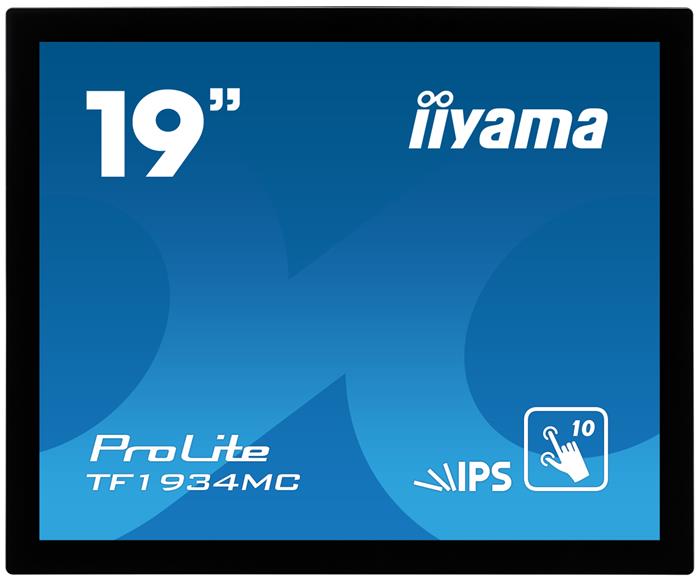 19" iiyama TF1934MC-B7X: IPS, 1280x1024, capacitive, 10P, 350cd/m2, VGA, DP, HDMI, IP65, černý