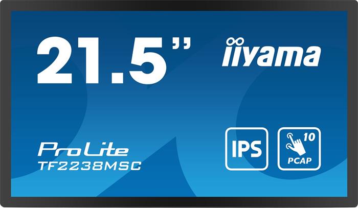 22" iiyama TF2238MSC-B1: PCAP,IPS,FHD,HDMI,DP