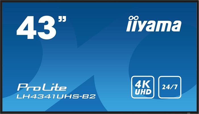 43" iiyama LH4341UHS-B2:IPS,4K UHD,500cd,repro