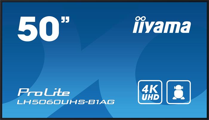 50" iiyama LH5060UHS-B1AG:IPS,4K UHD,24/7,Android