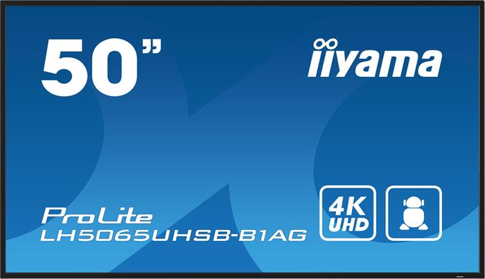 50" iiyama LH5065UHSB-B1AG:VA,4K UHD,Android,24/7