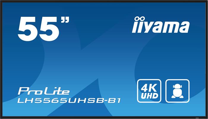 55" iiyama LH5565UHSB-B1: IPS,4K UHD,Android,24/7