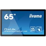 65" iiyama TF6539UHSC-B1AG: IPS, 4K, capacitive, 50P, 500cd/m2, VGA, HDMI, DP, 24/7, IP54, černý