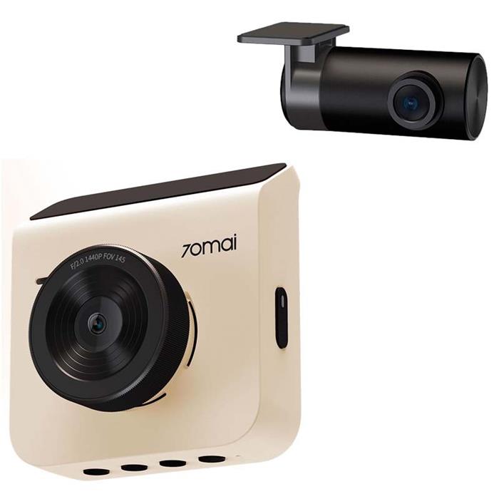 70mai Dash Cam A400 QHD + Rear Cam RC09 Set Ivory