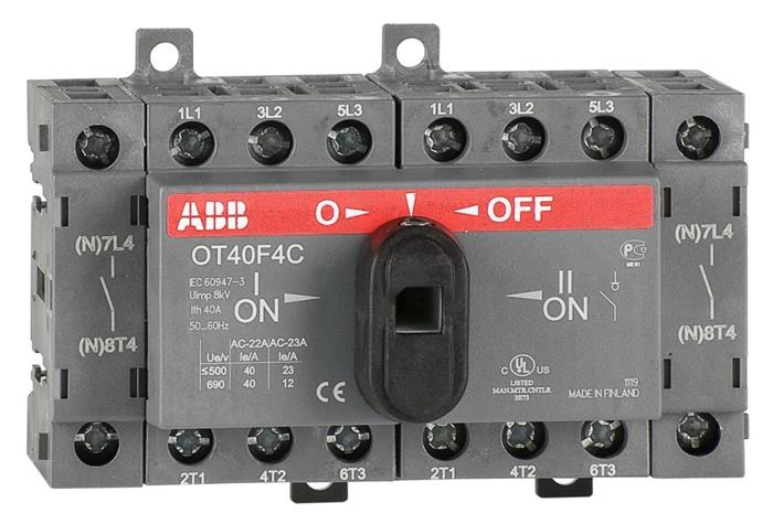 ABB OT40F4C Přepínač sítí, 40A, 4 pólový