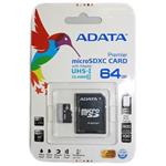 ADATA Premier 64GB MicroSDXC karta, Class 10, UHS-1  + adaptér