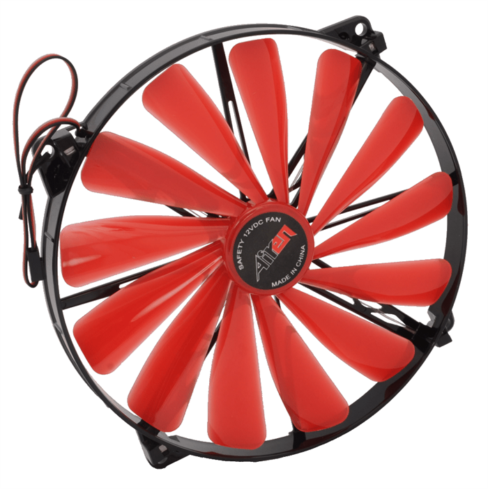 AIREN RedWingsGiantExtreme 200mm ventilátor, 850rpm, 3-pin, červené LED