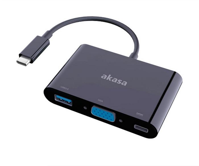 AKASA adaptér USB-C na D-Sub, podpora 1920x1200, 15cm