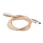 AKASA USB 2.0 kabel, USB-C -> USB-A, 1m, zlatý