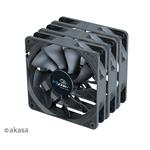 Akasa ventilátor  12cm VIPER S-flow, 600-1900rpm, PWM, 3ks