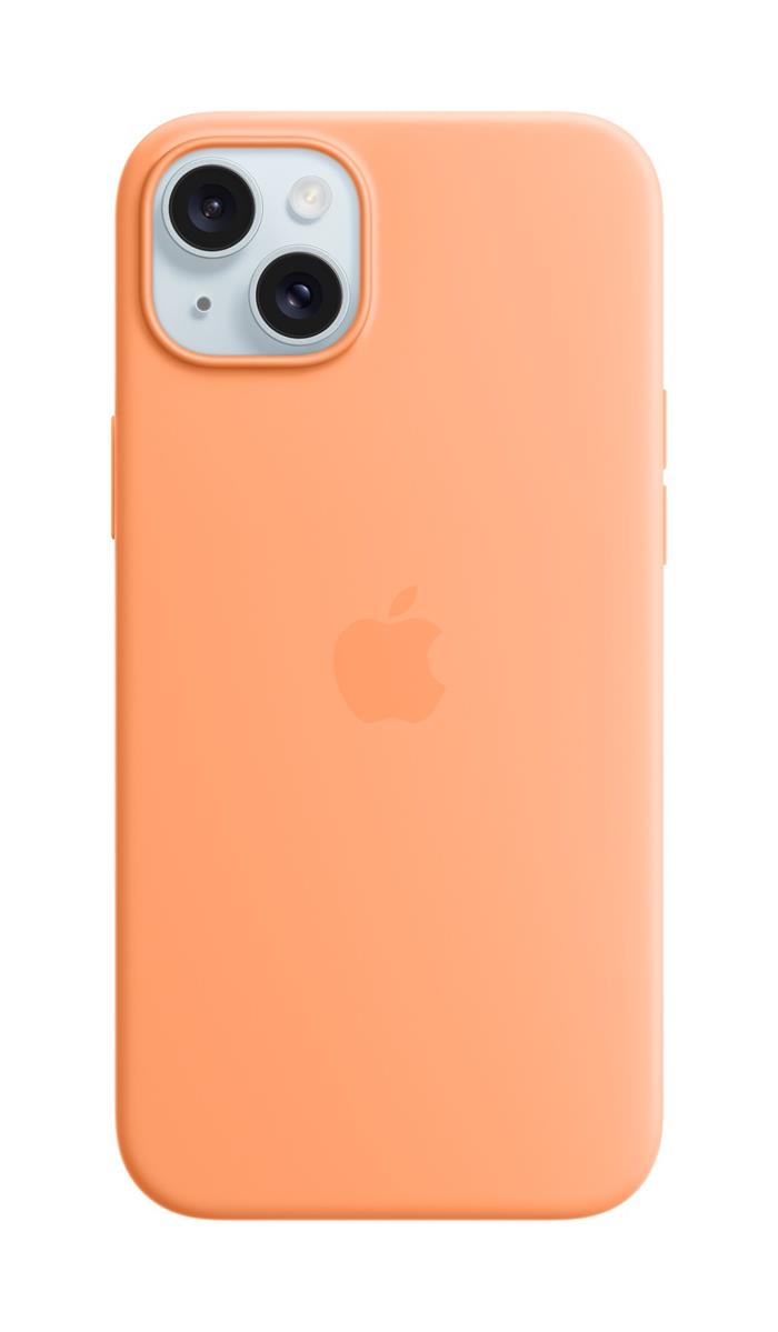 Apple iPhone 15 Plus Silicone Case with MagSafe - Orange Sorbet