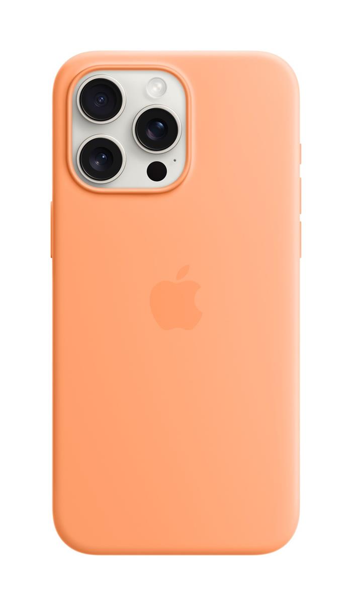 Apple iPhone 15 Pro Max Silicone Case with MagSafe - Orange Sorbet