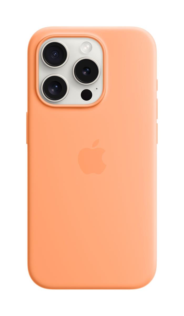 Apple iPhone 15 Pro Silicone Case with MagSafe - Orange Sorbet