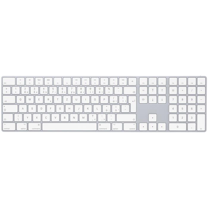 Apple Magic Keyboard s číselnou klávesnicí - CZ, silver