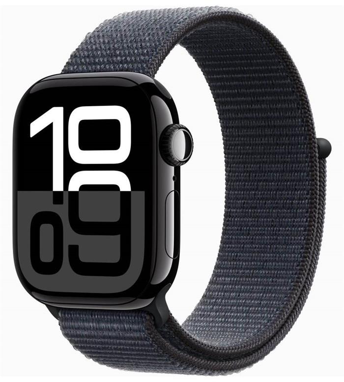 Apple Watch Series 10 42mm Jet Black Aluminium Case with Ink Sport Loop