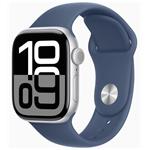 Apple Watch Series 10 42mm Silver Aluminium Case with Denim Sport Band - M/L