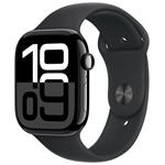 Apple Watch Series 10 46mm Jet Black Aluminium Case with Black Sport Band - M/L