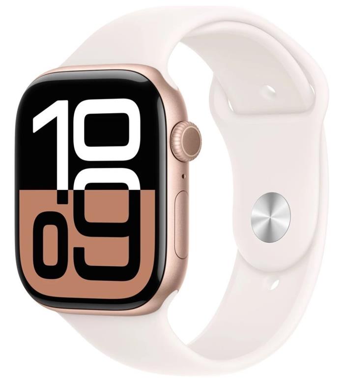 Apple Watch Series 10 46mm Rose Gold Aluminium Case with Light Blush Sport Band - M/L