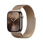 Apple Watch Series 10 Cellular 42mm Gold Titanium Case with Gold Milanese Loop