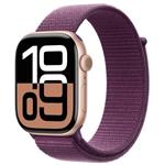 Apple Watch Series 10 Cellular 42mm Rose Gold Aluminium Case with Plum Sport Loop