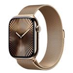 Apple Watch Series 10 Cellular 46mm Gold Titanium Case with Gold Milanese Loop - S/M