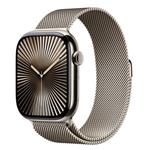 Apple Watch Series 10 Cellular 46mm Natural Titanium Case with Natural Milanese Loop - S/M