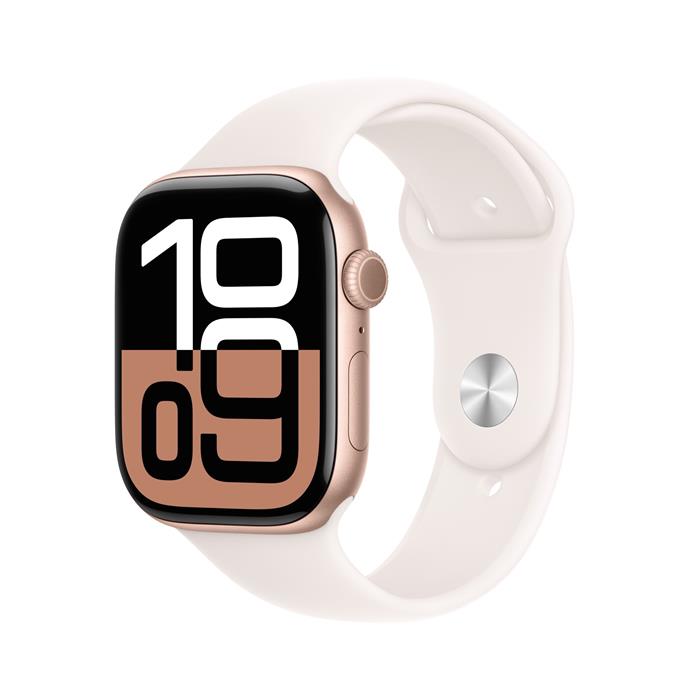 Apple Watch Series 10 Cellular 46mm Rose Gold Aluminium Case with Light Blush Sport Band - M/L