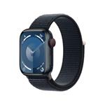 Apple Watch Series 9 Cellular 41mm Temně inkoustový hliník s temně inkoustovým provlékacím řemínkem