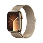 Apple Watch Series 9 Cellular 45mm Zlatá ocel se zlatým milánským tahem