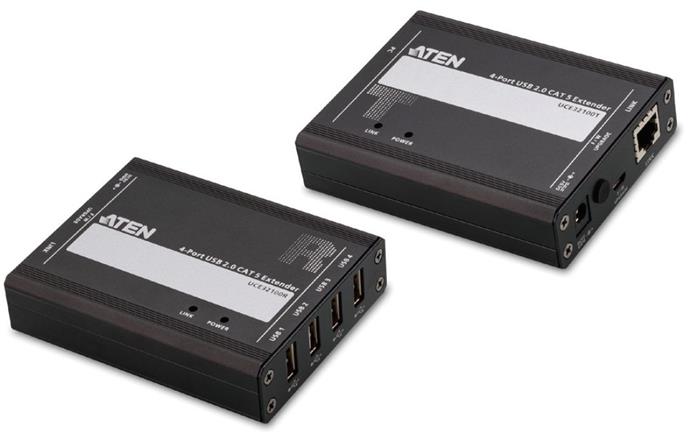 ATEN 4-port USB 2.0 extender po Cat5/Cat5e/Cat6 do 100m