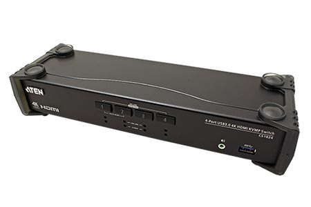 Aten CS1824, KVM přepínač (USB klávesnice a myš, HDMI) 4:1 USB + USB 3.0 hub