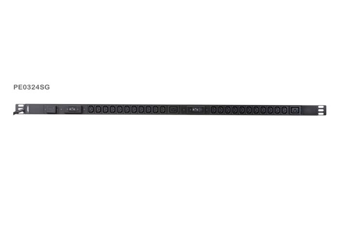 Aten PE0324S 0U Basic PDU s přepěťovou ochranou 32A přívodní kabel 1,6m IEC60309 Výstup 22x C13 2x C19