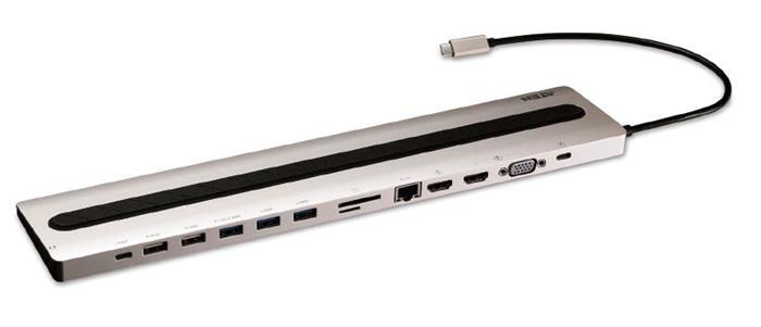 ATEN USB-C Multiport dock USB, HDMI, VGA, PD3.0, RJ45, SD