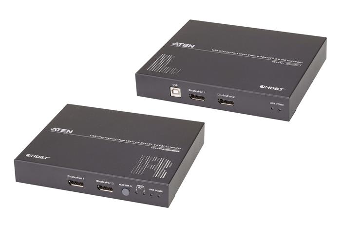 ATEN USB DisplayPort Dual View HDBaseT 2.0 KVM Extender