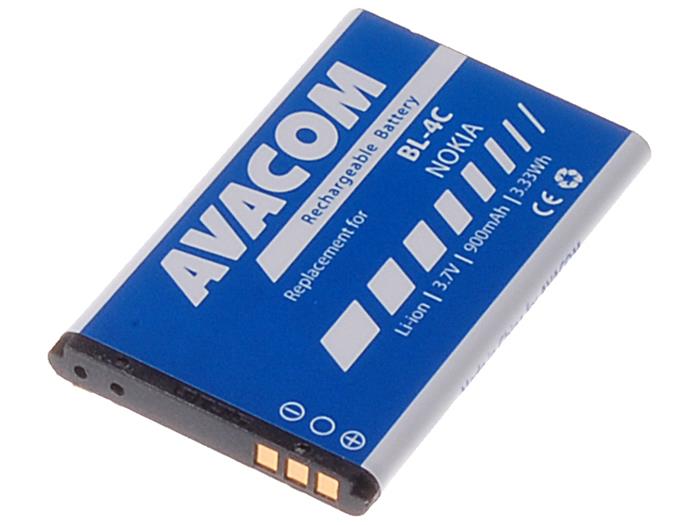 AVACOM náhrada za baterii Nokia BL-4C, Li-Ion, 3.7V, 900mAh