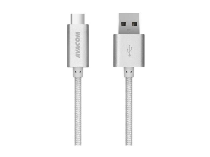 AVACOM TPC-100S kabel USB A -> USB Type-C, 100cm, stříbrný