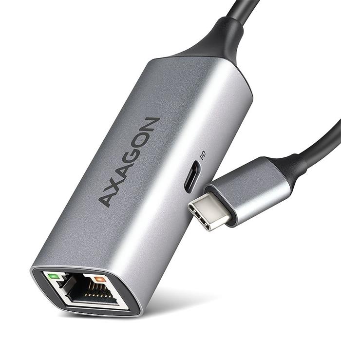 AXAGON ADE-TXPD, USB-C 3.0 - Gigabit Ethernet síťová karta, Asix AX88179, PD 100W