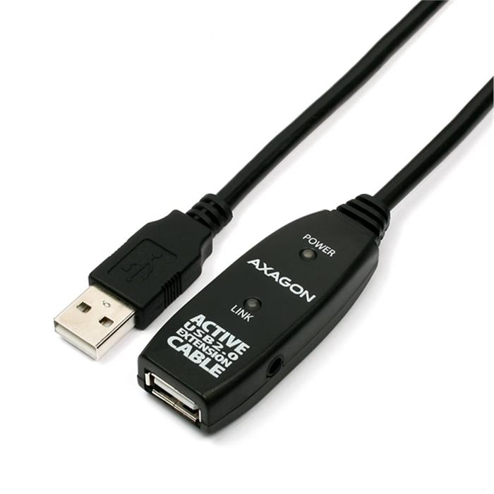 AXAGON ADR-210, USB2.0 aktivní prodlužka/repeater, kabel 10m