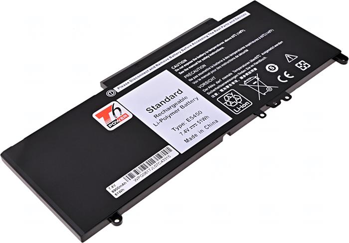 Baterie T6 power Dell Latitude E5450, E5550, E5250, 3150, 3160, 6900mAh, 51Wh, 4cell, Li-pol