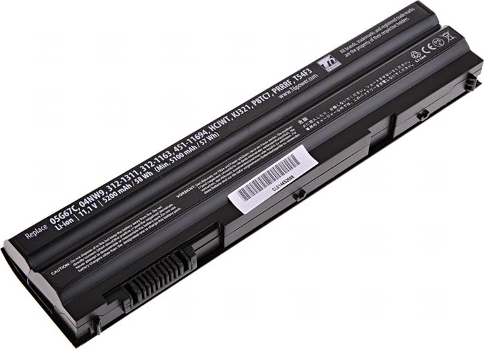 Baterie T6 power Dell Latitude E6420, E6430, E6520, E6530, E5420, E5430, E5520, 6cell, 5200mAh