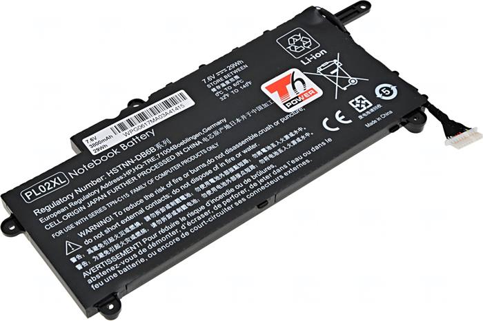 Baterie T6 power HP Pavilion 11-n000, 11-n100, 11-n200 x360 serie, 3800mAh, 29Wh, 2cell, Li-pol