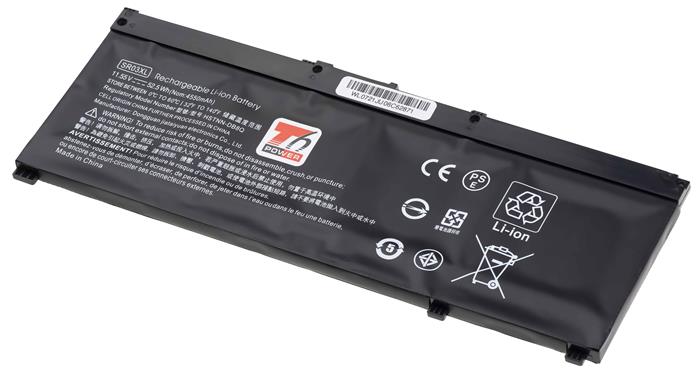 Baterie T6 Power HP Pavilion Gaming 15-cx0000, 17-cd0000, 4550mAh, 52,5Wh, 3cell, Li-pol