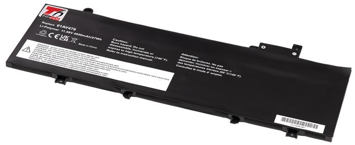 Baterie T6 Power Lenovo ThinkPad T480s serie, 4950mAh, 57Wh, 3cell, Li-Pol